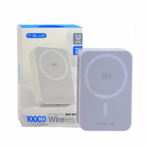 CARREGADOR PORTÁTIL POWER BANK INDUÇÃO MAG SAFE 10000MAH IT-BLUE MAX-0556