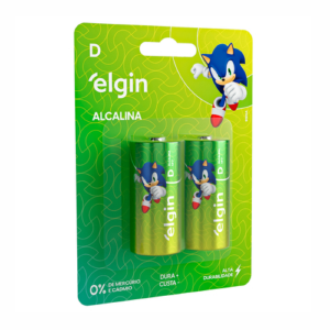 PILHA ALCALINA D ELGIN BLISTER C/2UN LR20