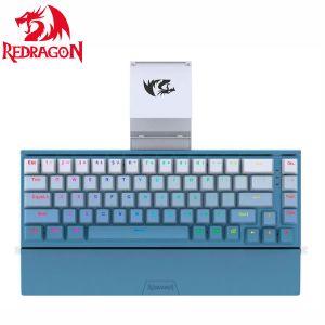 TECLADO GAMER MECANICO REDRAGON SHACO K641B-BW-RGB / USB / BLUETOOTH / WIRELESS 2.4GHZ