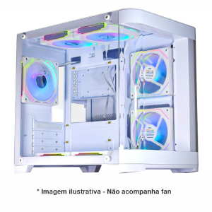 GABINETE GAMER K-MEX CG-W1AG AQUARIO CURVA WHITE