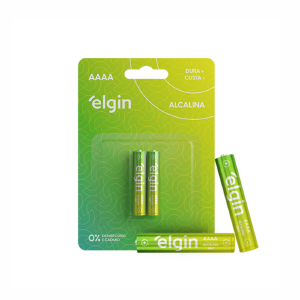 PILHA ALCALINA AAAA (4A) ELGIN BLISTER C/2UN LR61
