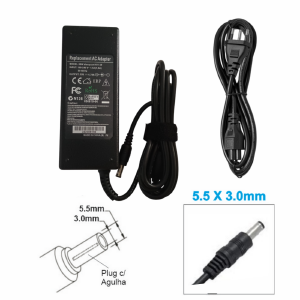 FONTE CARREGADOR NOTEBOOK COMPATIVEL SAMSUNG 19V 4,74A 5,5X3,0MM  (B)