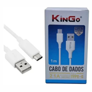 CABO DE DADOS USB / TIPO-C BRANCO KINGO