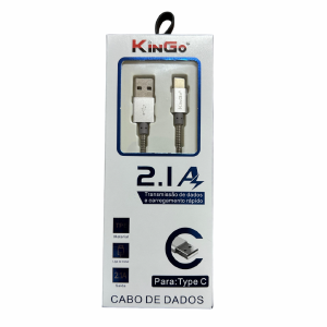 CABO DE DADOS USB / TIPO-C METALIZADO KINGO