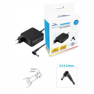 FONTE CARREGADOR NOTEBOOK COMPATIVEL ASUS 19V 2,37A 5,5X2,5MM GRASEP D-519D