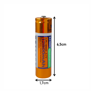 BATERIA RECARREGÁVEL LANTERNA TÁTICA LI-ION 3,7V 12800mAh POTENCY LIR-18650  X