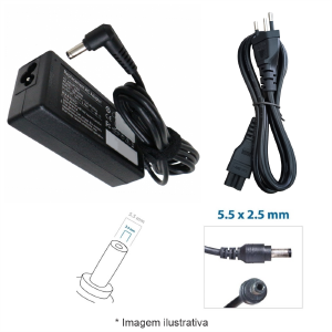 FONTE CARREGADOR NOTEBOOK COMPATIVEL POSITIVO 19V 3,42A 5,5X2,5MM SEMINOVO