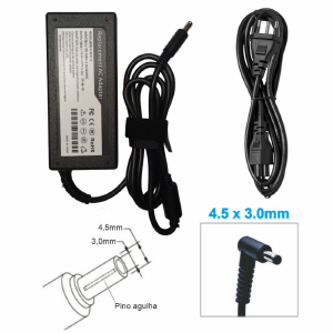 FONTE CARREGADOR NOTEBOOK COMPATIVEL DELL 19,5V 4,62A 4,5X3,0 MM PINO FINO  (B)