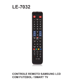 CONTROLE REMOTO COMPATIVEL P/ TV SAMSUNG C/ FUTEBOL / SMART LELONG LE-7032 (78)