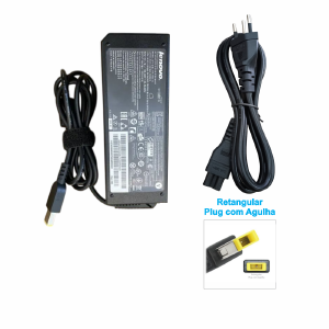 FONTE CARREGADOR NOTEBOOK COMPATIVEL LENOVO 20V 4,5A  TIPO USB QUADRADO 90W  (A)