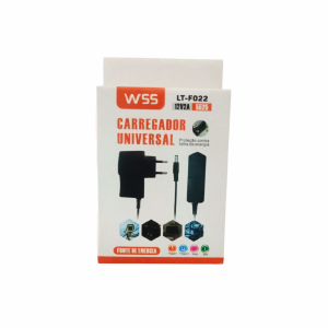 FONTE ALIMENTAÇÃO 12V 1A PINO P4 5,5X2,1MM