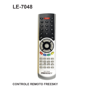 CONTROLE REMOTO P/ RECEPTOR COMPATIVEL FREESKY LELONG LE-7048 (68)