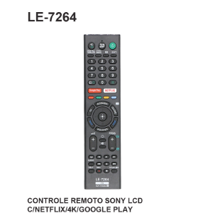 CONTROLE REMOTO COMPATIVEL P/ TV SONY C/ NETFLIX / 4K / GOOGLEPLAY LELONG LE-7264 (30)