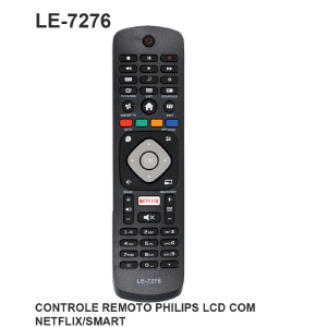 CONTROLE REMOTO COMPATIVEL P/ TV PHILIPS C/ NETFLIX / SMART LELONG LE-7276 (6)