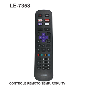 CONTROLE REMOTO COMPATIVEL P/ TV SEMP ROKU TV LELONG LE-7358 (74)