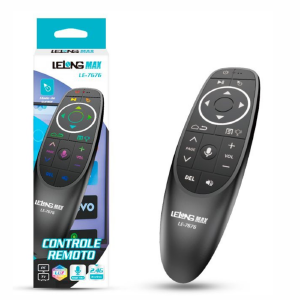 CONTROLE REMOTO AIR MOUSE 2.4G GIROSCÓPIO C/ VOZ LELONG LE-7676 (35)