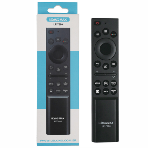 CONTROLE REMOTO COMPATIVEL P/ TV SAMSUNG 4K C/ SMART / NETFLIX / PRIME / WWW / RAKUTEN / LELONG LE-7680 (85)