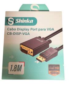 CABO DISPLAYPORT P/ VGA 1,8 METROS SHINKA