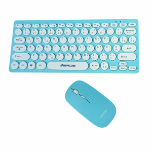 KIT TECLADO E MOUSE S/ FIO VERDE JP-T8000 AZUL