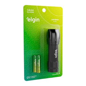 LANTERNA DE BOLSO 9 LEDS - 100 LÚMENS C/ 3 PILHAS ELGIN
