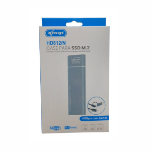CASE SSD M2 NVME USB 3.2 + TIPO-C KNUP KP-HD812/N PRATA