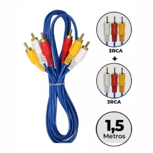 CABO 3 RCA / 3RCA 1,8 METROS B-MAX BM-8406