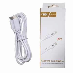 CABO DE DADOS TIPO-C / LIGHTNING IPHONE PD 3,0A / 5V 1,2 METROS DEX DCB-30