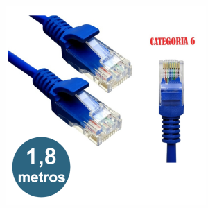 CABO DE REDE PATCH CORD  1,8 METROS CAT6 DEX CR186