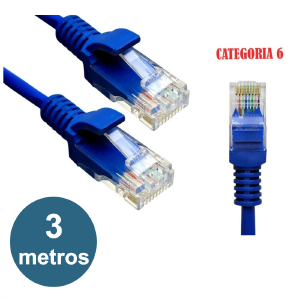 CABO DE REDE PATCH CORD  3 METROS CAT6 DEX CR306