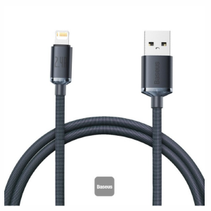 CABO DE DADOS USB / LIGHTNING IPHONE 2,4A BASEUS CAJY000001 1,2 METROS PRETO  X