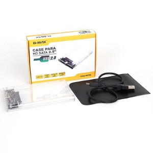 CASE HD 2,5 USB 2.0 B-MAX BM758 TRANSPARENTE