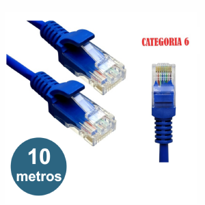 CABO DE REDE PATCH CORD 10 METROS CAT6 DEX CR106