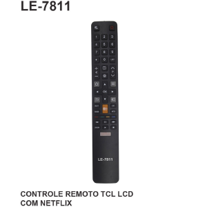 CONTROLE REMOTO COMPATIVEL P/ TV TCL C/ NETFLIX LELONG LE-7811 (11)