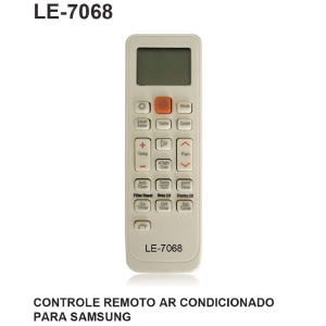 CONTROLE REMOTO P/ AR CONDICIONADO COMPATIVEL SAMSUNG LELONG LE-7068 (83)