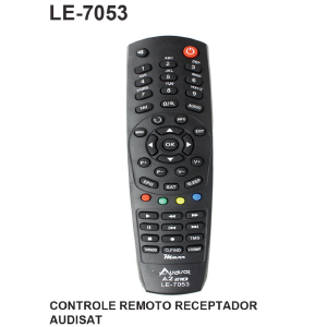 CONTROLE REMOTO P/ RECEPTOR COMPATIVEL AUDISAT LELONG LE-7053 (66)
