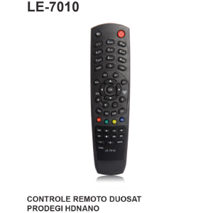 CONTROLE REMOTO P/ RECEPTOR COMPATIVEL DUOSAT / PRODEGI / HDNANO LELONG LE-7010 (51)