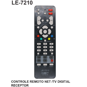 CONTROLE REMOTO P/ RECEPTOR COMPATIVEL NET / TV DIGITAL LELONG LE-7210 (77)