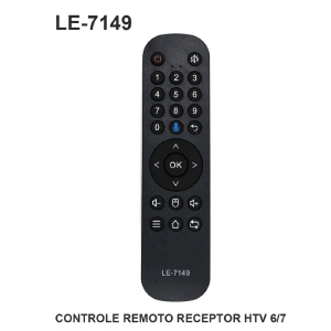 CONTROLE REMOTO P/ RECEPTOR COMPATIVEL HTV 6/7 LELONG LE-7149 (88)