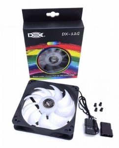 COOLER FAN 120MM RGB C/ 8 LEDS DEX DX-12G