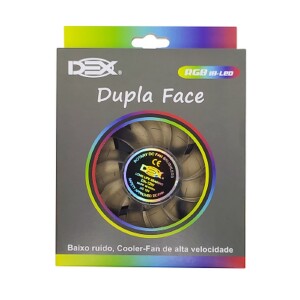 COOLER FAN 120MM RGB DUPLA FACE 18 LEDS DEX DX-12W