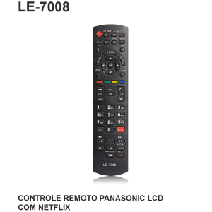 CONTROLE REMOTO COMPATIVEL P/ TV PANASONIC C/ NETFLIX LELONG LE-7008 (79)