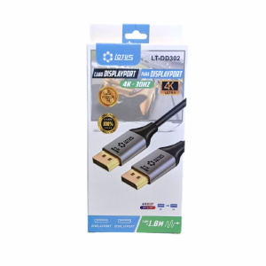 CABO DISPLAYPORT 1,8 M / 4K / 30HZ LOTUS LT-DD302
