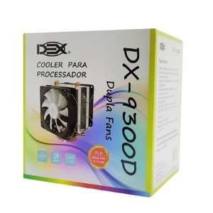 COOLER PROCESSADOR UNIVERSAL C/LED RGB AMD/INTEL DEX DX-9300D (FM1/2/2+/AM2/AM3/3+AM4/775/115X/1200/1366/1700/2011/2066)