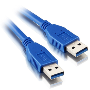 CABO DE DADOS USB MACHO X MACHO TIPO-A (AM/AM) 1 METRO USB 3.0 AZUL DK-159
