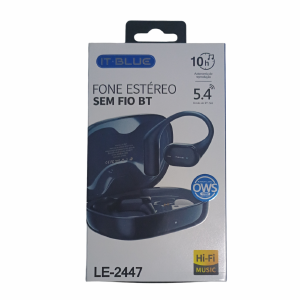 FONE DE OUVIDO C/ BLUETOOTH 5.4 IT-BLUE LE-2447