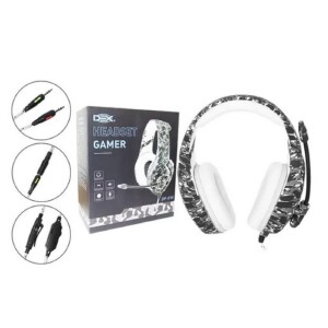 FONE HEADSET GAMER C/ MICROFONE / P3 / CAMUFLADO / CABO 1,5M DEX DF-510