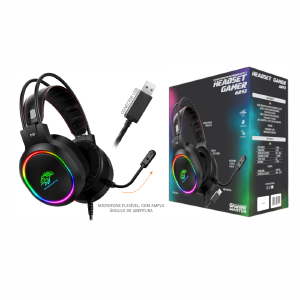 FONE HEADSET GAMER C/ MICROFONE / USB / 7.1 / LED RGB / GAMING MASTER AR43