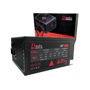 FONTE ATX 600W  BIVOLT  / FAN 140MM / C/4 SATA DMIX AF-600