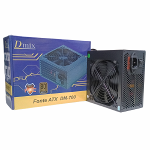 FONTE ATX 700W  BIVOLT AUTOMATICA / 80PLUS BRONZE / FAN 120MM DMIX DM-700