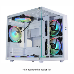 GABINETE GAMER K-MEX CG-W2SB AQUARIO MICRO WHITE